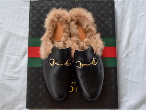 used gucci fur loafers|gucci fur loafers plaid.